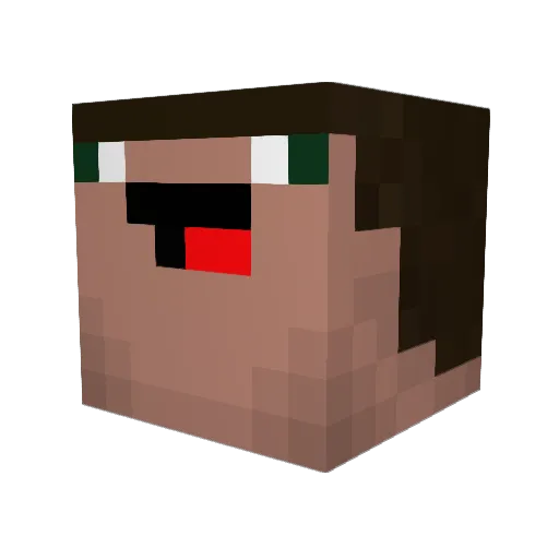PooCrayon Minecraft avatar head, 3D render