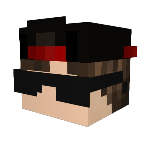 PooFleTz Minecraft avatar head, 3D render