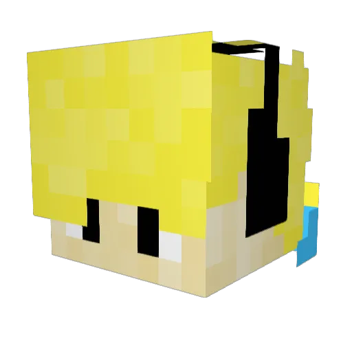 PooHead964 Minecraft avatar head, 3D render