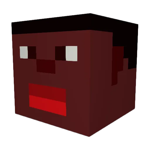 PooInMyPants Minecraft avatar head, 3D render