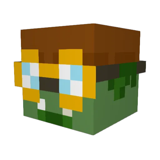 Poob_Enjoyer Minecraft avatar head, 3D render