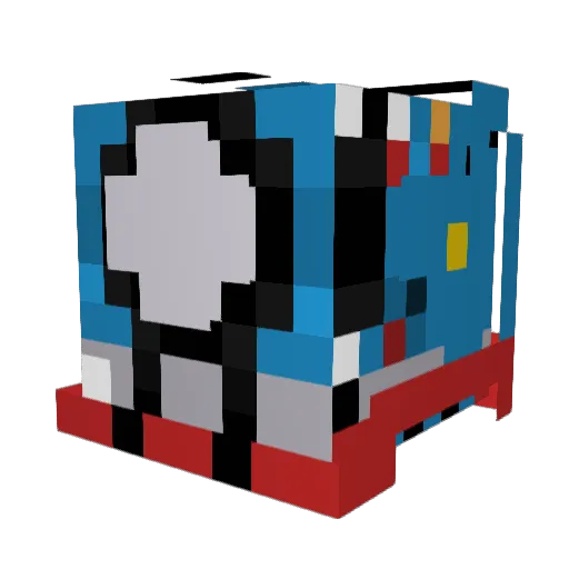 Poobottom Minecraft avatar head, 3D render