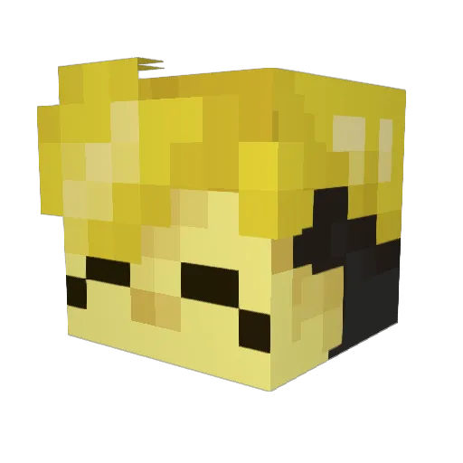 Poodang81N Minecraft avatar head, 3D render