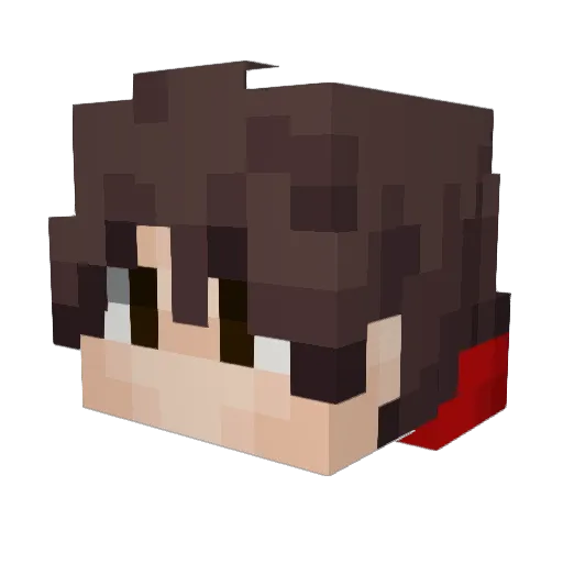 PoofTape Minecraft avatar head, 3D render