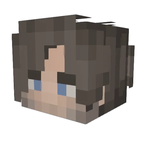 Poofels Minecraft avatar head, 3D render
