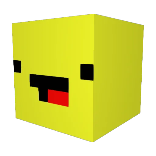 Poofles_ Minecraft avatar head, 3D render