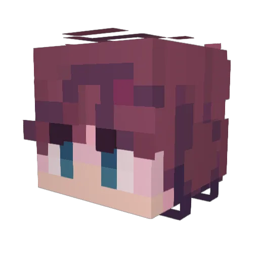 Poogi1 Minecraft avatar head, 3D render