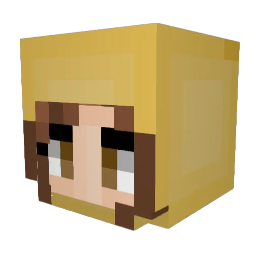 PoohBear10 Minecraft avatar head, 3D render