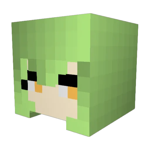 PoohSanTa Minecraft avatar head, 3D render