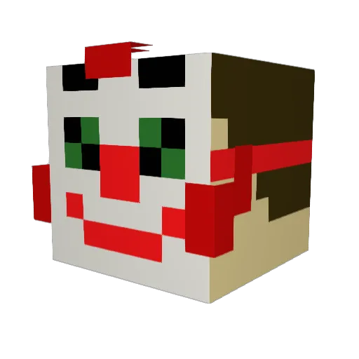 Pook3y Minecraft avatar head, 3D render