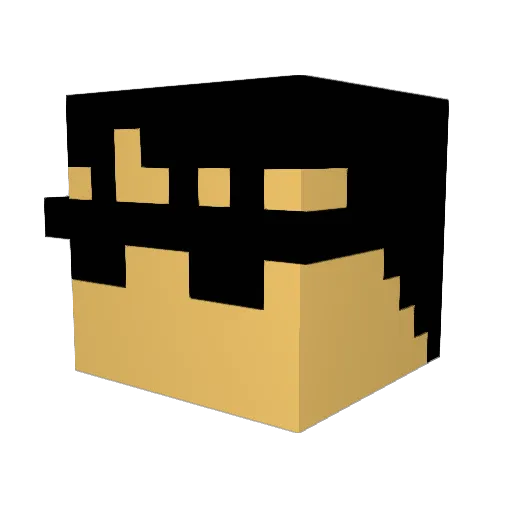 Pookapenguin Minecraft avatar head, 3D render