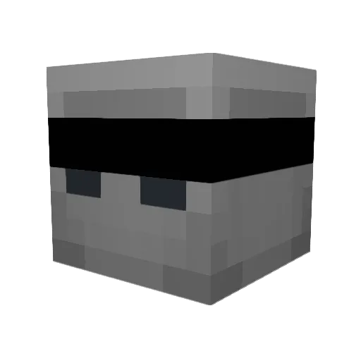 Pookerz Minecraft avatar head, 3D render