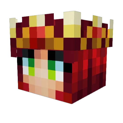Pookinator Minecraft avatar head, 3D render