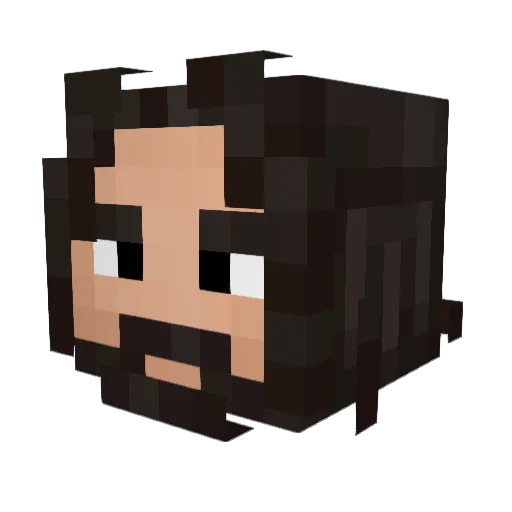 PoolHard Minecraft avatar head, 3D render