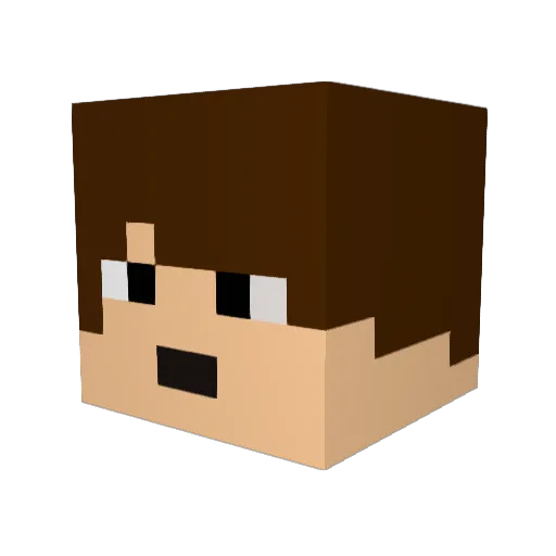 Pool_Mccarney Minecraft avatar head, 3D render