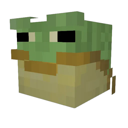 Poolamar_ Minecraft avatar head, 3D render