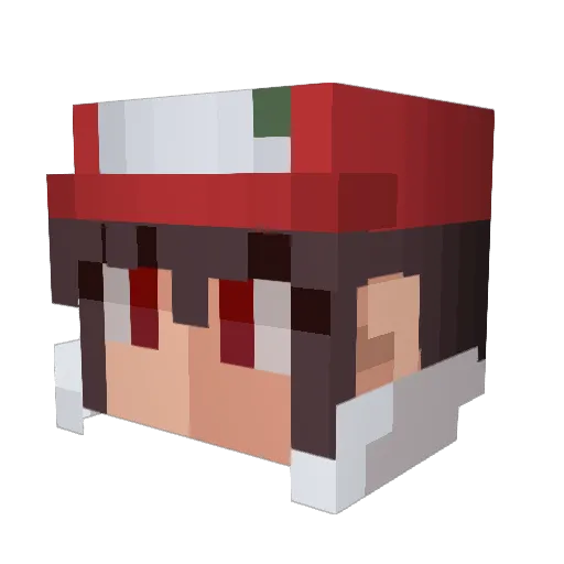 Poolcloud Minecraft avatar head, 3D render