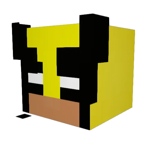 Poolio97 Minecraft avatar head, 3D render