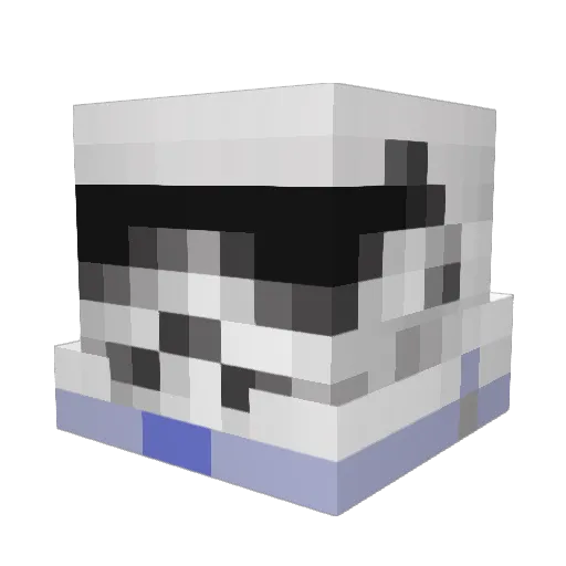 Poolmanjim Minecraft avatar head, 3D render