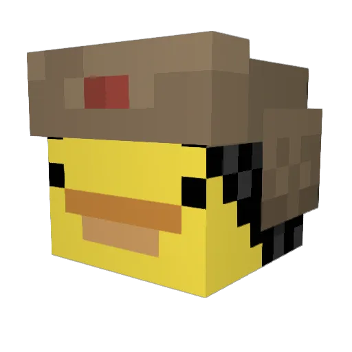 Poom1 Minecraft avatar head, 3D render