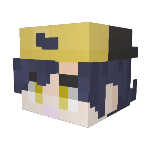 Poongler Minecraft avatar head, 3D render