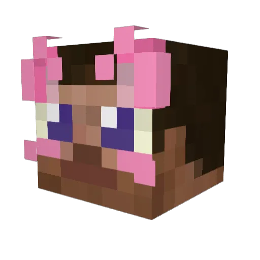 Poooooope Minecraft avatar head, 3D render