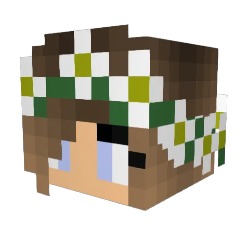 Pooooploser Minecraft avatar head, 3D render