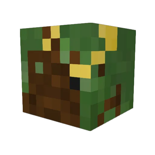 PoopBarf Minecraft avatar head, 3D render