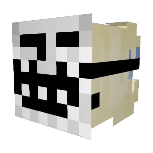 PoopBoobXXX Minecraft avatar head, 3D render