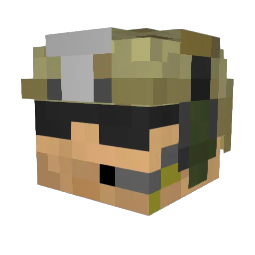 PoopChoote Minecraft avatar head, 3D render