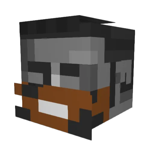 PoopEater1 Minecraft avatar head, 3D render