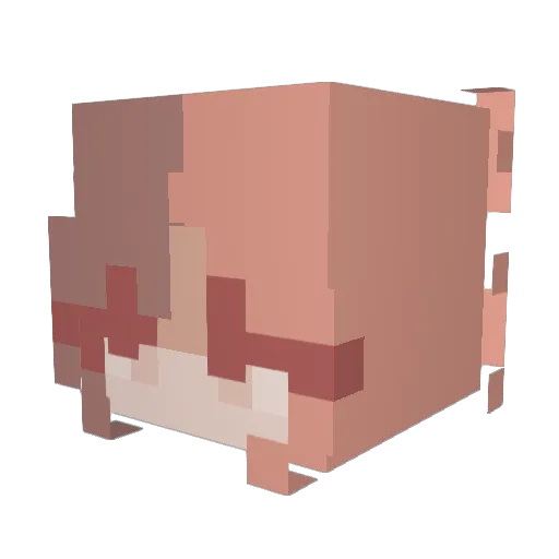 PoopExplosion05 Minecraft avatar head, 3D render
