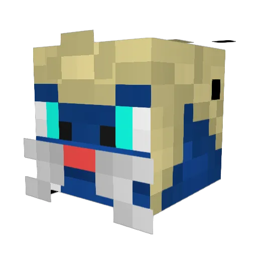 PoopLoot Minecraft avatar head, 3D render