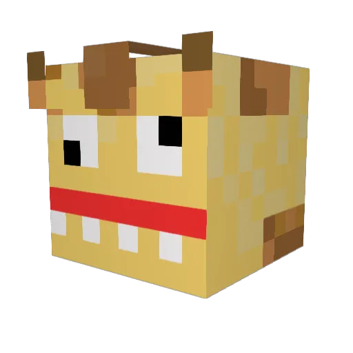 Poopalicious Minecraft avatar head, 3D render