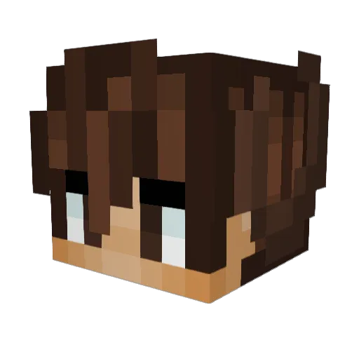 Poopbandit3 Minecraft avatar head, 3D render