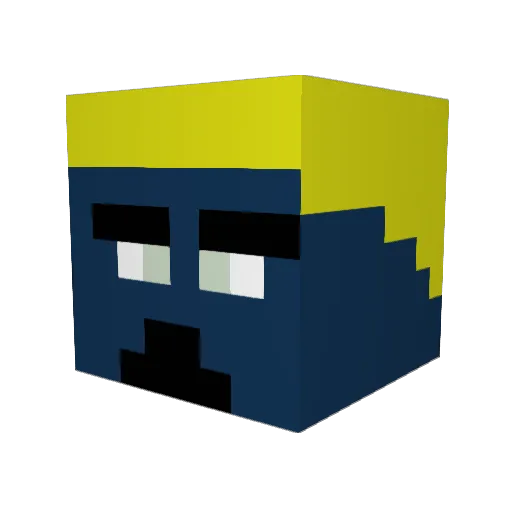 Poopbob1234 Minecraft avatar head, 3D render