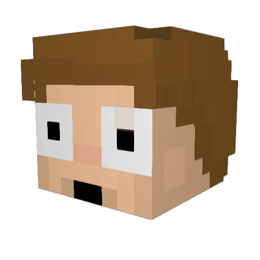 Poopee6 Minecraft avatar head, 3D render