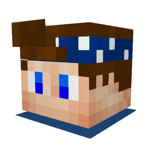 PoopingMuffin Minecraft avatar head, 3D render