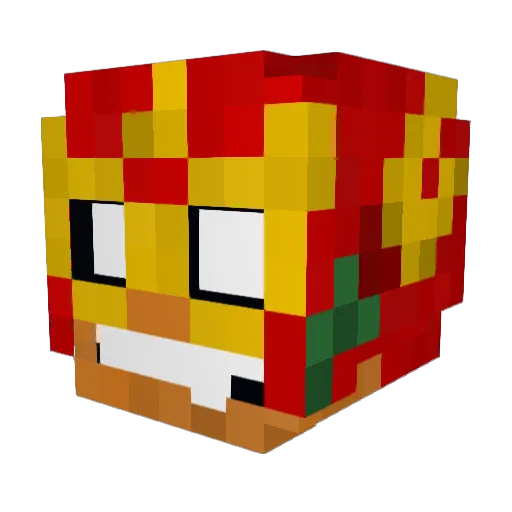 Poopinister Minecraft avatar head, 3D render