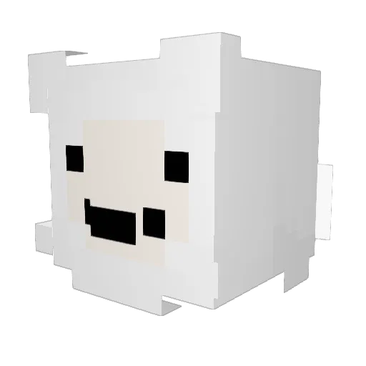 Poopsdo Minecraft avatar head, 3D render