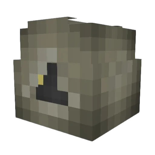 Poopstains33 Minecraft avatar head, 3D render
