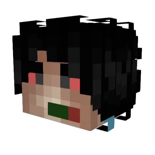 PoopyNuggie Minecraft avatar head, 3D render