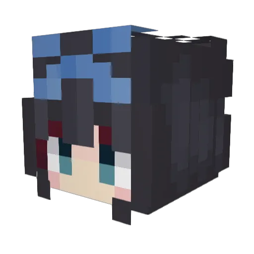 PoopycaT_ Minecraft avatar head, 3D render