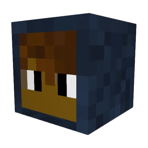 PoorHim Minecraft avatar head, 3D render