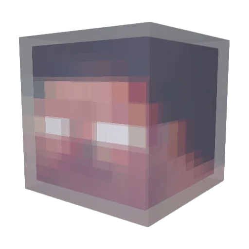 PoorKobe Minecraft avatar head, 3D render