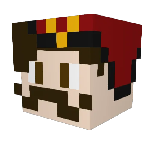 PoorOrphan Minecraft avatar head, 3D render