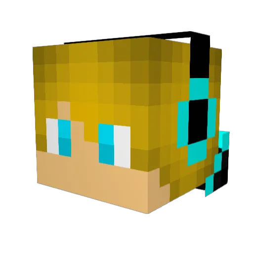 PoorQuality Minecraft avatar head, 3D render
