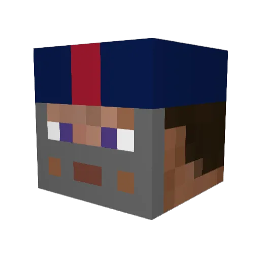 PoorlyHarp31984 Minecraft avatar head, 3D render