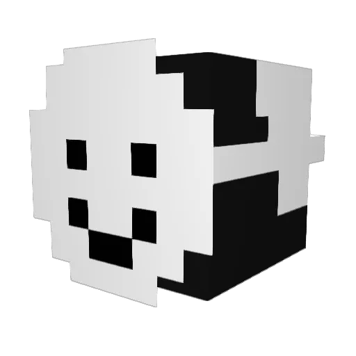 Poose_G Minecraft avatar head, 3D render
