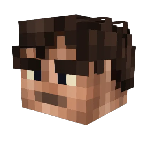 PootieMaGoofs Minecraft avatar head, 3D render